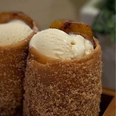 Marquin - Fried Plantain with Vanilla Ice Cream